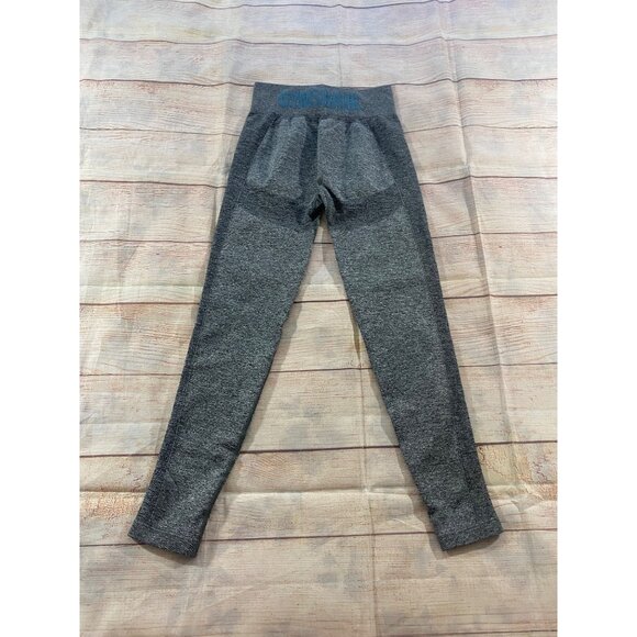 Gymshark Women's High Waisted Athletic Workout Leggings In Grey Marl - Large - Picture 11 of 12